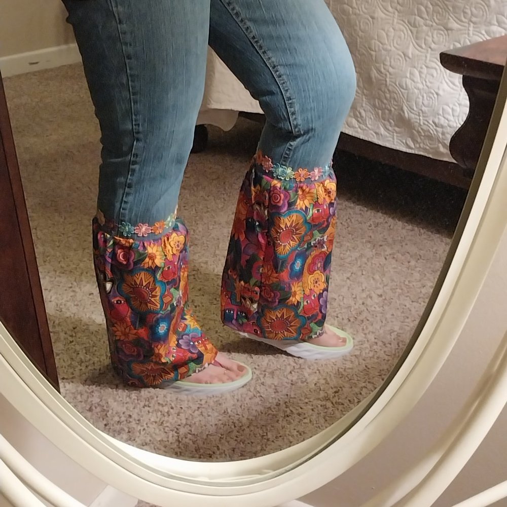 Size 12 Upcycled Bell-Bottoms Jeans Styled By me - Picture 2 of 3
